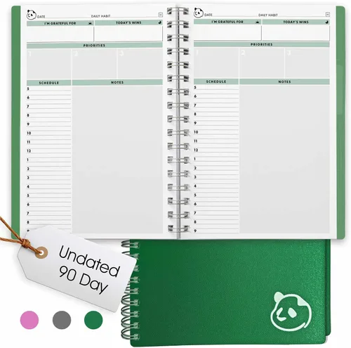 Miniatura 9 de Panda Planner Agenda diaria sin fecha 2026, 5.75 x 8.25 pulgadas, gris