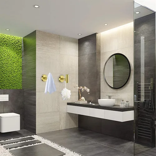 Miniatura 3 de Nolimas Ganchos para toallas de baño, acero inoxidable 304, gancho redondo para ropa, toalla, abrigo, armario, puerta, esponjas, soporte para baño