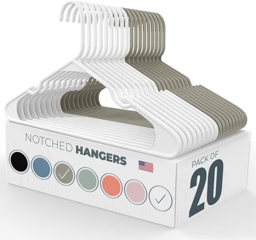 Miniatura 25 de Perchas de plástico gris para ropa Paquete de 200 unidades disponibles para 15, 30, 45, 60, 100, 150, 200 unidades, perchas de plástico