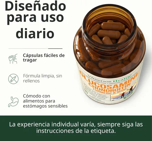 Miniatura 6 de Vimerson Health - Glucosamina condroitina cúrcuma Msm boswellia – Suplemento para el alivio del dolor de articulaciones – Las mejores pastillas