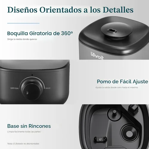 Miniatura 7 de LEVOIT Humidificador ultrasónico de niebla fría con llenado superior Classic 160, súper fácil de llenar y limpiar, funcionamiento silencioso