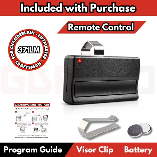 Miniatura 5 de 1x Control remoto de repuesto para abridor de puerta de garaje Liftmaster 371LM (2005-Actual) Botón Morado - Security+ 315 MHz