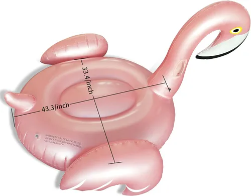 Miniatura 2 de Flotador inflable gigante de flamenco para piscina, flotador de piscina con válvulas rápidas, balsa flotante de natación, sala de estar, decoración