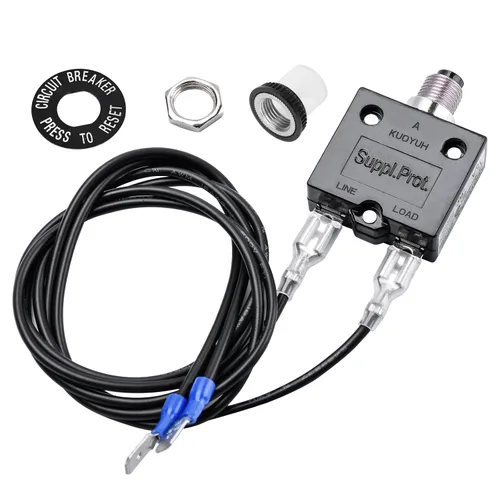 Miniatura 7 de Interruptor de botón pulsador de 3 amperios, probador de fusibles briidea Restablecimiento manual 32V, protección de bajo voltaje
