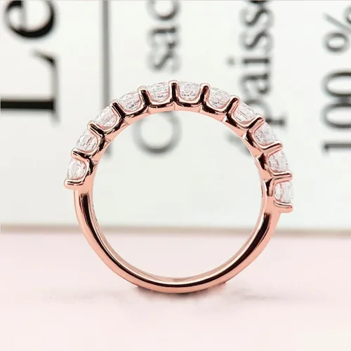 Miniatura 5 de 3mm Moissanite Wedding Bands for Women, Moissanite Rings for Women, Moissanite Eternity Band Rings Gold