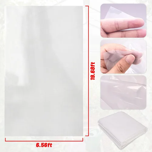 Miniatura 2 de Láminas de plástico transparente para invernaderos de 6 mil, película de plástico transparente para invernaderos, película de polietileno resistente