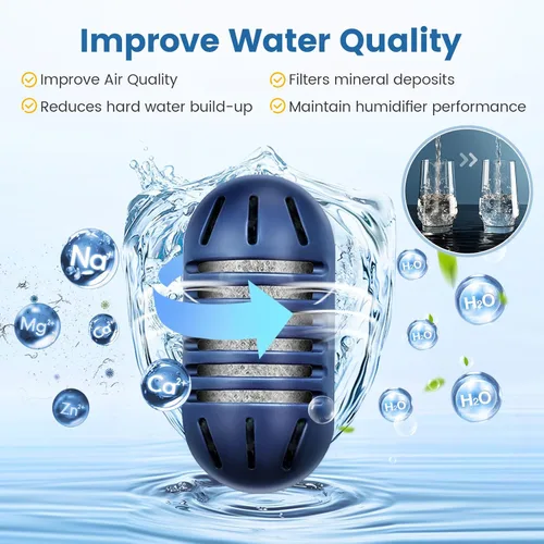 Miniatura 2 de isinlive Cartucho de desmineralización para humidificadores ultrasónicos HoMedics: Paquete de 12 cartuchos de desmineralización de reemplazo