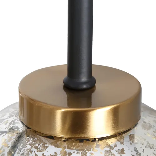 Miniatura 8 de KSANA Lámpara de comedor, candelabro moderno de metal negro dorado para isla de cocina con pantallas de vidrio mercurio, 27.5
