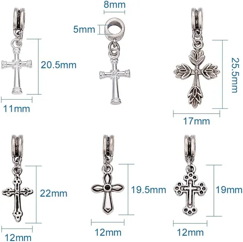 Miniatura 4 de FASHEWELRY Colgantes colgantes de plata tibetana de gran agujero