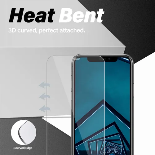 Miniatura 4 de BIGFACE Protector de pantalla para iPhone 11 + protectores de lente de cámara, [2 + 2 unidades] Vidrio templado transparente HD de alta calidad