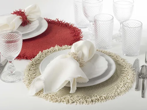 Miniatura 3 de Fennco Styles Isla - Mantel individual redondo de 15 pulgadas (1 pieza)