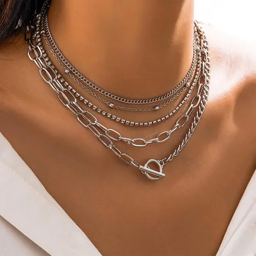 Miniatura 112 de Long tiantian Collares en capas para mujer, joyería occidental para mujer, collar de moneda apilable, collar de país, moderno, bohemio, verano