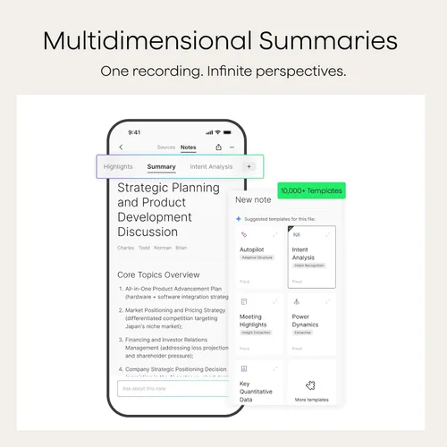 Miniatura 4 de Plaud Grabadora de voz NotePin, grabadora de voz AI, tomador de notas AI, transcribir y resumir AI, compatible con 112 idiomas, para reuniones, Gris
