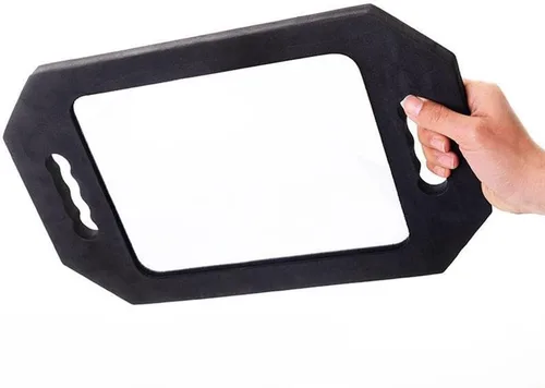 Miniatura 7 de Espejo de doble asa – Espejo de mano grande (16.14 x 9.84 pulgadas), espejos de peluquería de mano, espejos de mano de salón con asa