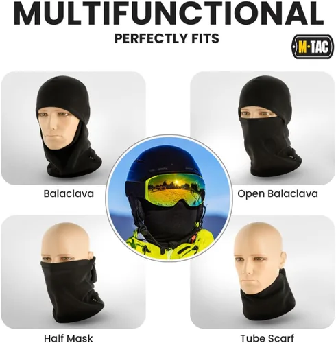 Miniatura 6 de M-Tac Elite Winter Fleece Balaclava - Cold Weather Mask Thermal for Winter - Men Tactical