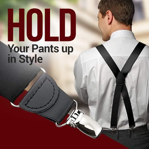 Miniatura 2 de HOLD'EM Tirantes de seda 100% para hombre, vestido de clip y tirantes esmoquin fabricado en Estados Unidos