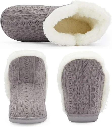 Miniatura 4 de pantuflas abrigadas de felpa, para interiores y exteriores, ideales para el invierno, para mujer, cómodas, botines