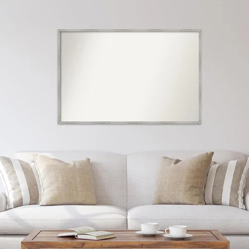 Miniatura 684 de Amanti Art Espejo de baño blanco para sobre el fregadero, 32 x 45 pulgadas, espejo de tocador rectangular blanco esbelto, marco de madera moderno