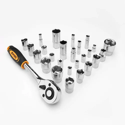 Miniatura 7 de DEKOPRO Kit de herramientas de 258 piezas con caja de herramientas rodante, llave de vaso y juego de herramientas manuales, caja mecánica, carrito