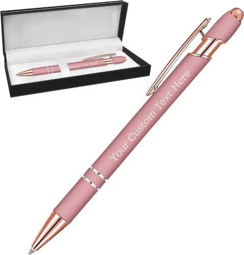 Miniatura 35 de Bolígrafos personalizados personalizados con grabado gratuito a granel con mensaje de nombre, bolígrafos personalizados para negocios, oficina
