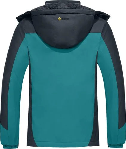 Miniatura 2 de GEMYSE Chaqueta impermeable de esquí para mujer, chaqueta de invierno con capucha, resistente al viento, para mujer