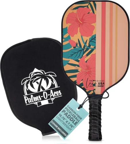 Miniatura 10 de Palms-O-Aces Carbon Fiber Pickleball Paddle – USAPA Approved 16mm T700 Graphite Paddle with Textured Spin Surface Lightweight Carbon Fiber Palmas