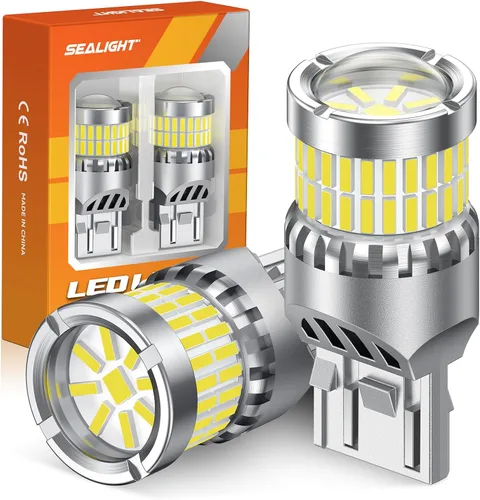 Miniatura 8 de SEALIGHT 194 foco LED 2000K ámbar 168 T10 2825 W5W 600% de brillo, focos LED de cuña para interior de automóvil, reemplazo para luces de matrícula