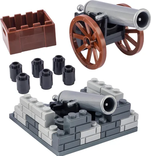 Miniatura 10 de Medieval Warfare Cannon 2, paquete de armas militares, figuras de soldados de juguete, minifigura de juguete compatible con las principales marcas
