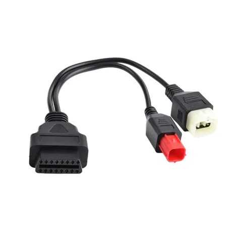 Miniatura 3 de OBD 16pin uno a dos cable adaptador OBDll 4pin a 6pin apto para motocicleta nacional cuatro cable de diagnóstico