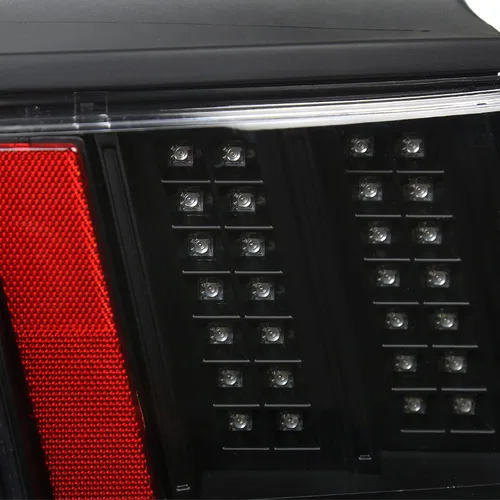 Miniatura 7 de SPEC-D TUNING Luces traseras LED negras con señal secuencial compatible con Ford Mustang 1999-2004, conjunto de par izquierdo + derecho Lente ahumado