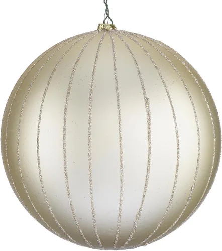 Miniatura 37 de Vickerman Adorno navideño de bola de avena mate con purpurina de 5 pulgadas. Incluye 4 piezas por bolsa.