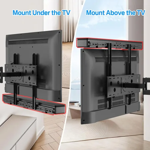 Miniatura 7 de Soportes para barra de sonido de alta resistencia para Samsung/LG/Sony/Vizio Soporte para barra de sonido debajo o encima de televisores Soporte