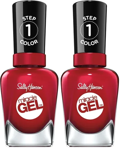 Miniatura 25 de Sally Hansen Miracle Gel Supercharged Pinks Esmalte de uñas Fórmula similar a gel de calidad de salón, sistema de dos pasos, no necesita luz UV