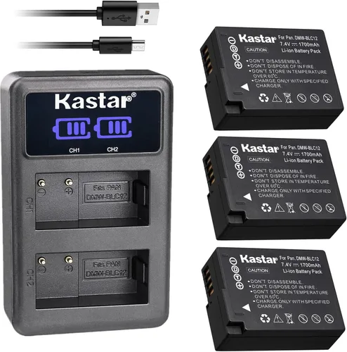 Miniatura 7 de Kastar DMW-BLC12 LED2 Cargador de batería USB compatible con Panasonic DMW-BLC12 DMW-BLC12E DMW-BLC12GK DMW-BLC12PP Batería, Panasonic DE-A79