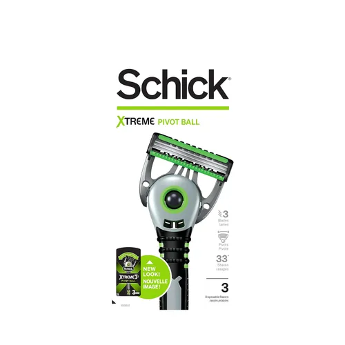 Schick Xtreme Pivot Ball Razor — Maquinillas de afeitar desechables para hombre, maquinilla de afeitar pivote, bola Schick Pivot, 3 unidades