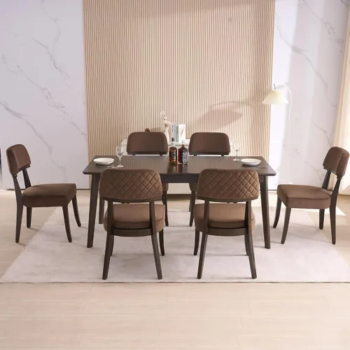 Miniatura 18 de adochr Sillas de comedor de terciopelo con brazos, sillas de comedor tapizadas con patas de madera dura y respaldo curvado abierto, sillas de cocina