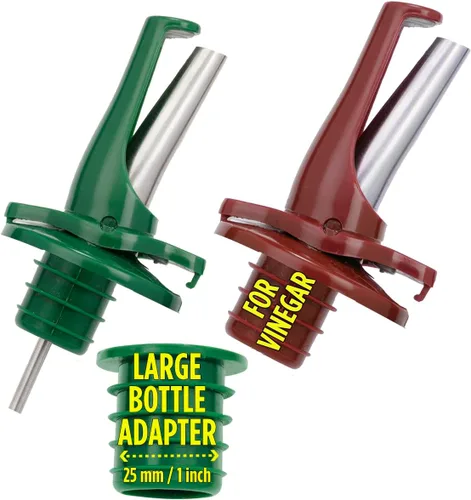Miniatura 8 de Boquillas para verter botellas de licor 3 en 1 con protección integrada para moscas de la fruta, sin BPA y aptas para lavavajillas, boquillas