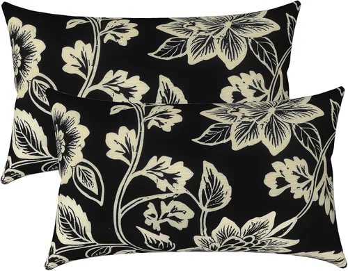 Miniatura 24 de LVTXIII Juego de 2 almohadas lumbares para patio, 12 x 20 pulgadas, resistentes a la decoloración, para exteriores con interiores, cojines lumbares