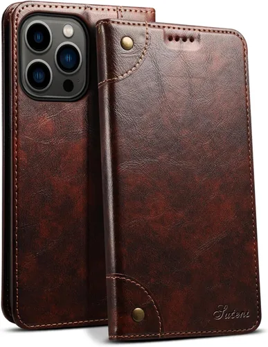Miniatura 14 de SINIANL Funda compatible con iPhone 15, funda de piel azul con soporte magnético, soporte para tarjetas de crédito, funda tipo cartera