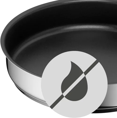 Miniatura 6 de WMF Mini sartén, revestida, pequeña, 7.1 in, acero inoxidable pulido Cromargan, inducción, apilable, ideal para porciones pequeñas o hogares