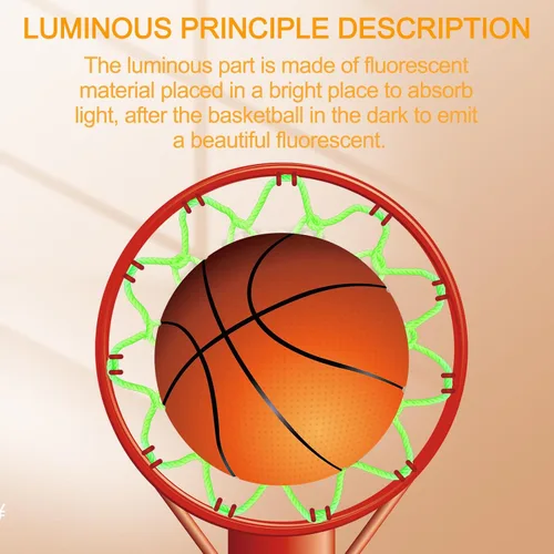Miniatura 3 de 2 redes de baloncesto de luz nocturna, repuesto de red de baloncesto, red de baloncesto rosa que brilla en la oscuridad, accesorios de baloncesto