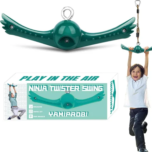 Miniatura 9 de YAMIPROBI Juego de columpios Ninja-Twister: Accesorios de eslingas - Muñecos de giro de 360° con asa de giro y voltereta para activar poderes ninja