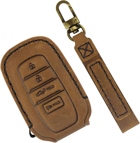 Miniatura 12 de Funda para Llavero para Accesorios Toyota Tundra 2022-2024 2025 2026, para Tacoma 2024 2025 2026 Cubierta de Llavero de Cuero, para Camry 2025 2026