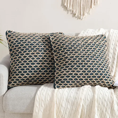Miniatura 54 de Boho Living Jada Cojín Decorativo, Incluye Acento, Diseño Tejido Premium, Decoración de Sala de Estar, (1) Funda de Cojín de 20" x 20" con Relleno