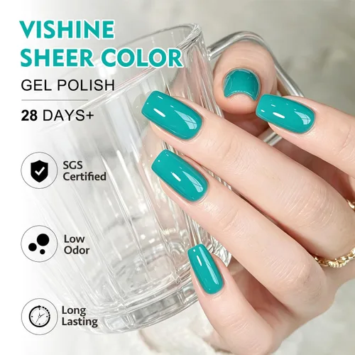 Miniatura 4 de Vishine Juego de esmaltes de uñas de gel, 6 colores, caja de regalo de arte de uñas, kit de esmalte de gel UV LED, 6 unidades, 0.3 fl oz