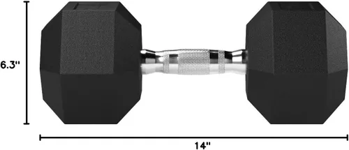 Miniatura 5 de Amazon Basics Mancuerna hexagonal de goma para mano