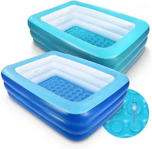 Piscinas inflables, piscinas infantiles, piscina inflable familiar con suelo suave, piscina duradera de 82 pulgadas, diversión acuática de verano