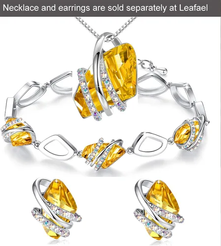 Miniatura 6 de Leafael Wish Stone Link Charm Bracelet with Birthstone Crystals, Rose Gold Plated or Silver-tone, 7"+2