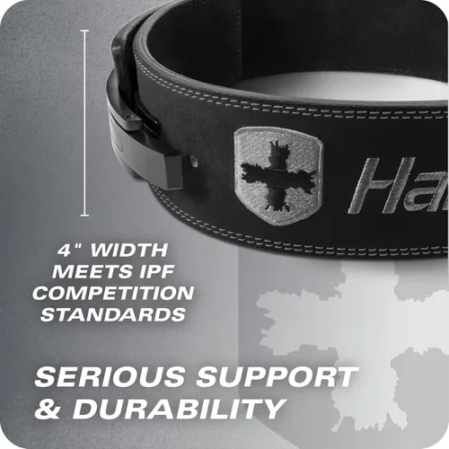 Miniatura 7 de Heavy Duty 10mm Lever Belt for Powerlifting - IPF Approved, 4" Wide, Adjustable Steel Lever Tensioning, Comfort Fit with Suede Lining, Durable Core