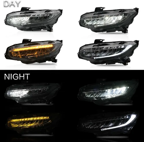 Miniatura 6 de VLAND Faros delanteros para Honda Civic de 10ª generación Sedan/Coupe/Hatchback/Type R 2016-2021